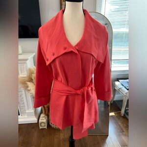 Luii Coral Buttoned Belted Jacket